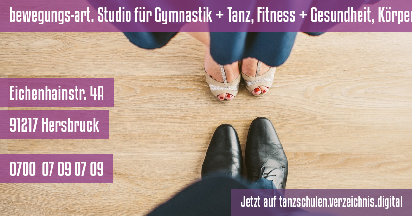 bewegungs-art. Studio für Gymnastik + Tanz, Fitness + Gesundheit, Körperbewusstsein + Bewegungskunst auf tanzschulen.verzeichnis.digital