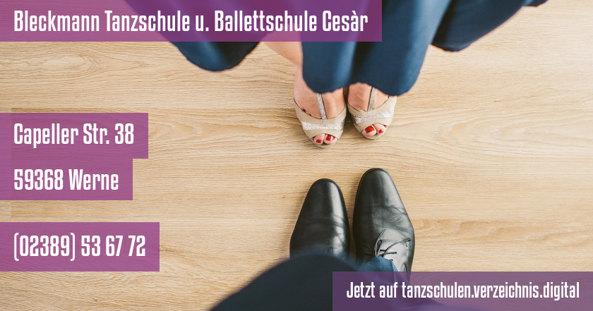 Bleckmann Tanzschule u. Ballettschule Cesàr auf tanzschulen.verzeichnis.digital